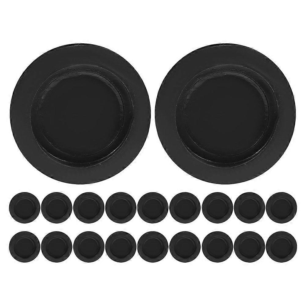 Saving Box Stopper Piggy Bank Bottom Stopper Money Saving Box Home Use Black Round Rubber Seal Savings 20Pcs