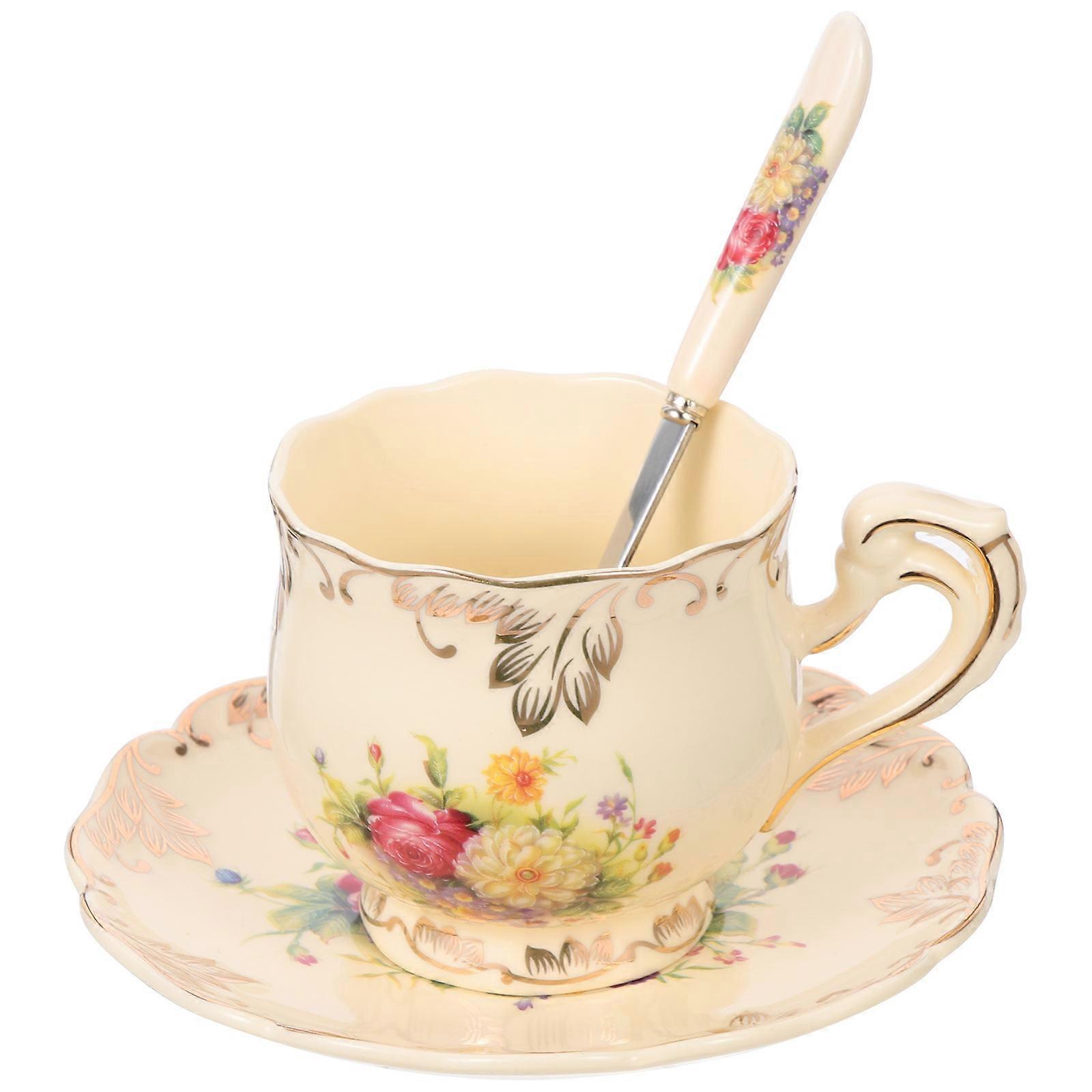 Tea Mug Porcelain Cups Set Colleagues Simple Design 15.00X15.00X2.10CM Underglaze Color 1 Set