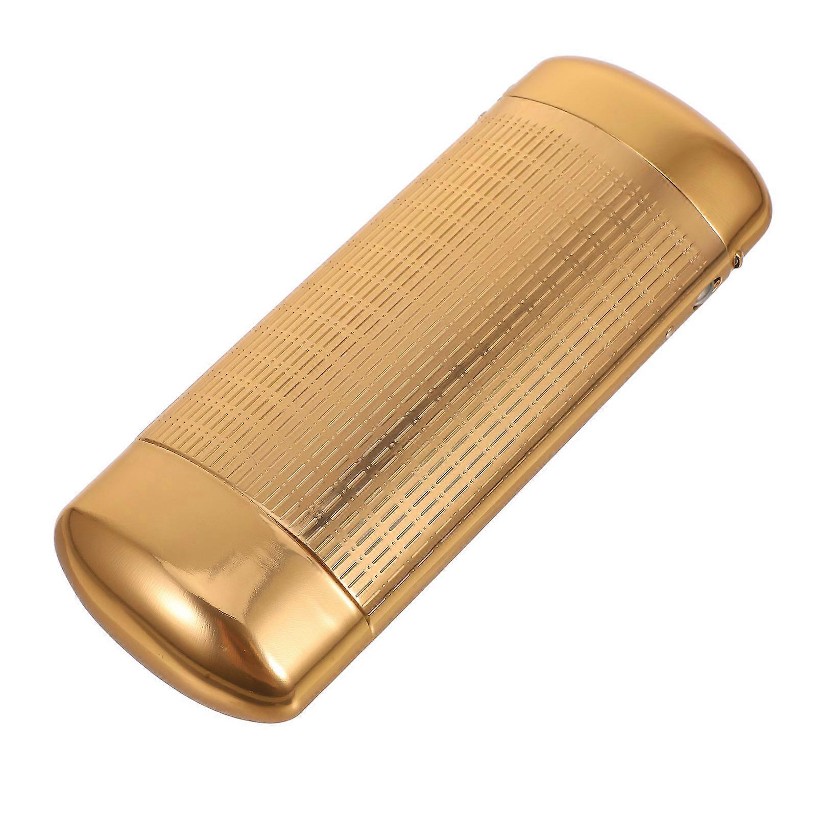 Eyeglass Box Portable Glasses Case Aluminum Hard Shell Eyeglasses Case Golden Rectangular For Travel Daily Use Protective Storage 1Pack