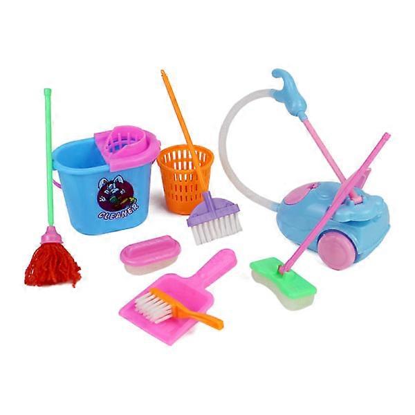 Barbie set playhouse toys simulation cleaning tools