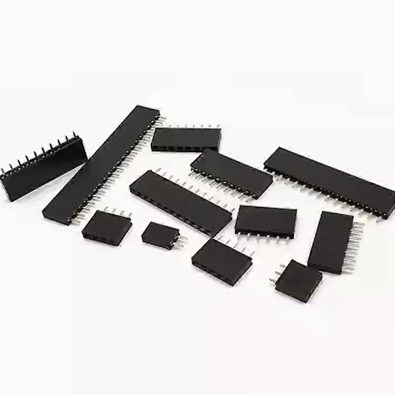 10pcs 254mm Single Row Female Header 1*2p 3p 4p 5p 6p 8p 9p 10p 12p 14p 16p 20p 40p Pin Connector