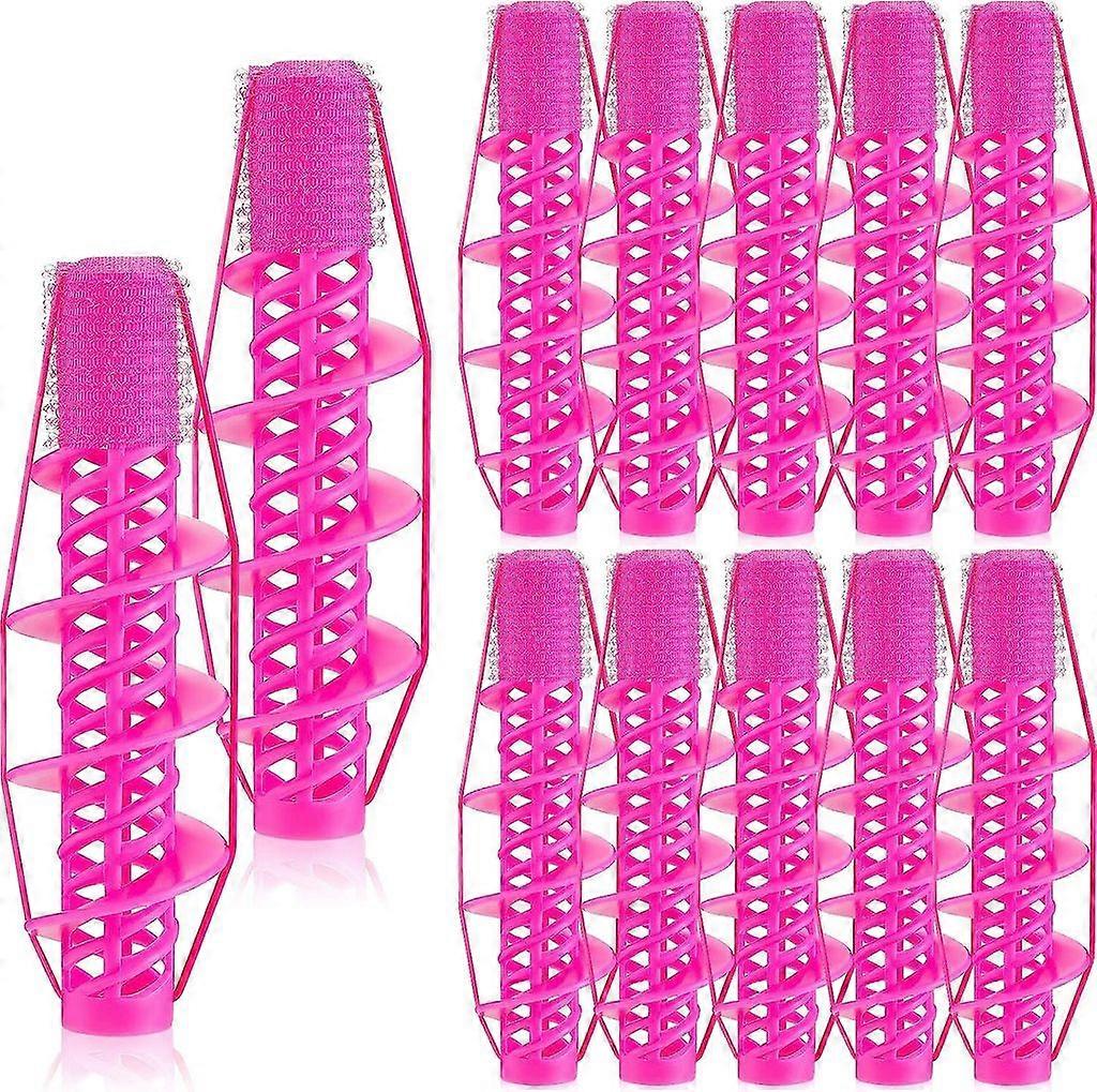 12-Piece Spiral Hair Curlers for Heatless Curls