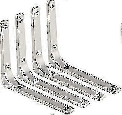 Stainless Steel Shelf Brackets, Heavy Duty L Brackets, Wall Mount Shelf Supports, Angle Brackets for Shelves, 2pcs Set