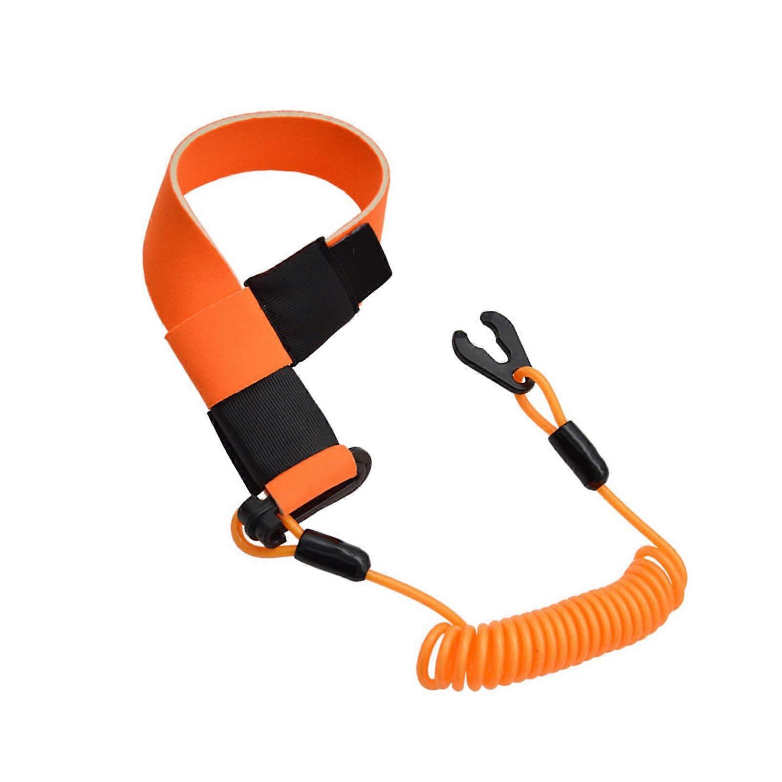 Universal Ski Rope Floating Lanyard Lenid Key Rope Reminder For Water Sports And Boating Orange 5 Ft