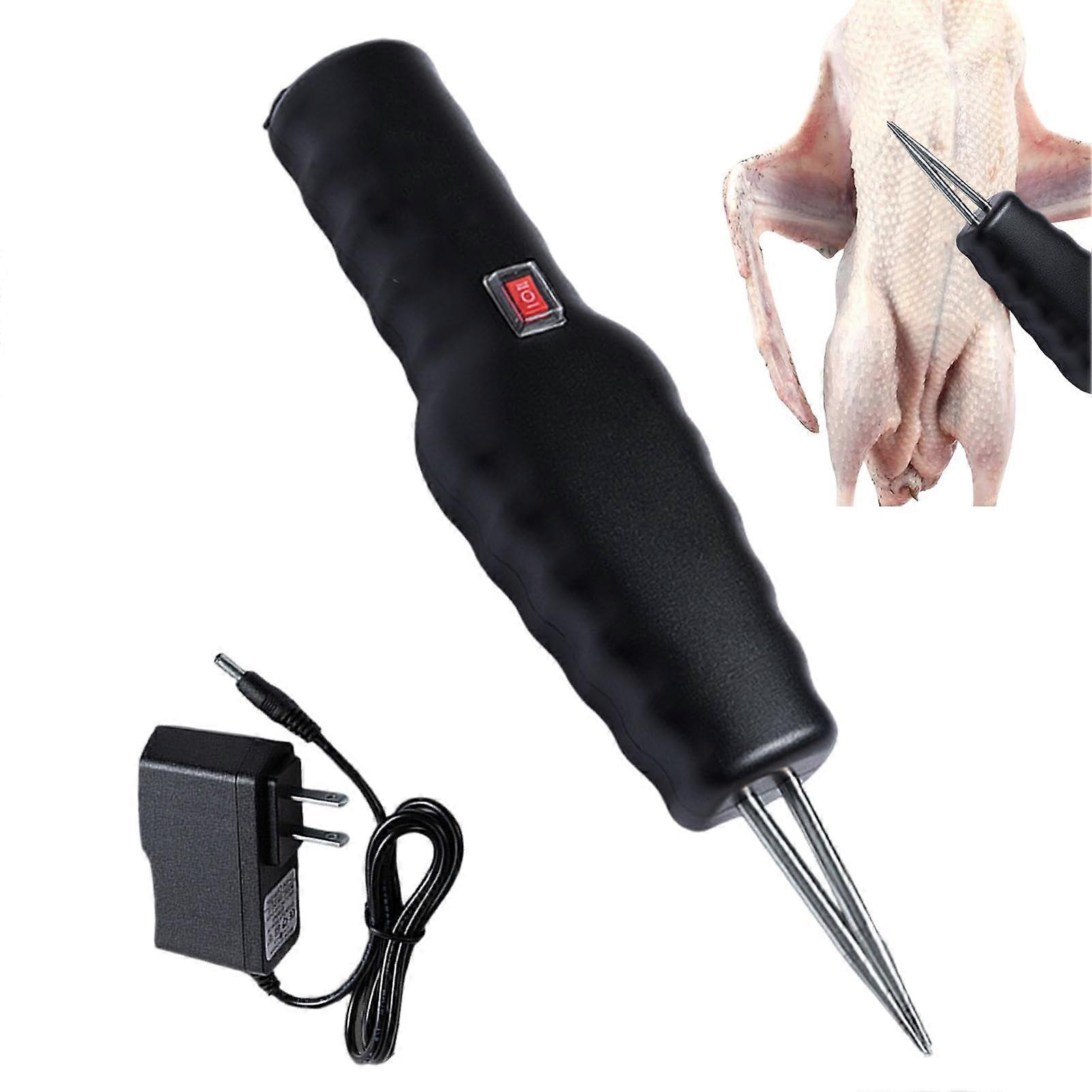 Electric Chicken Plucker, Portable Poultry Spring Puller for Chickens, Ducks, and Turkeys, Black Automatic Design