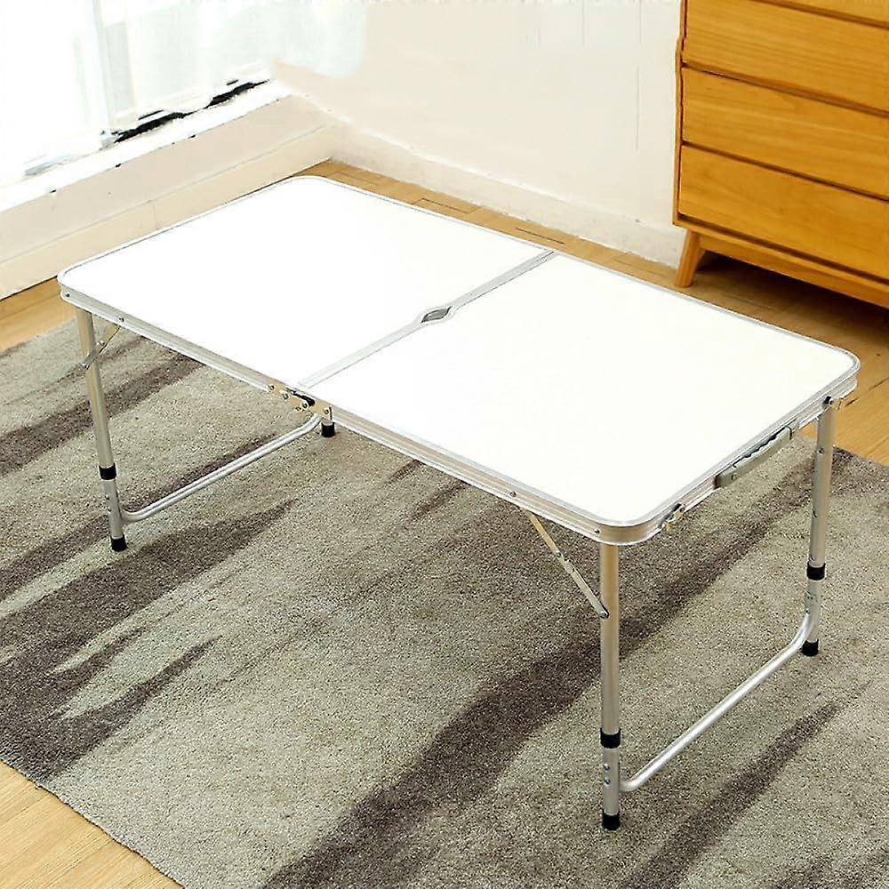 Outdoor Folding Table Chair Set - Portable Aluminium Alloy Picnic Table with Umbrella Hole, Waterproof, Ultralight, Durable Design