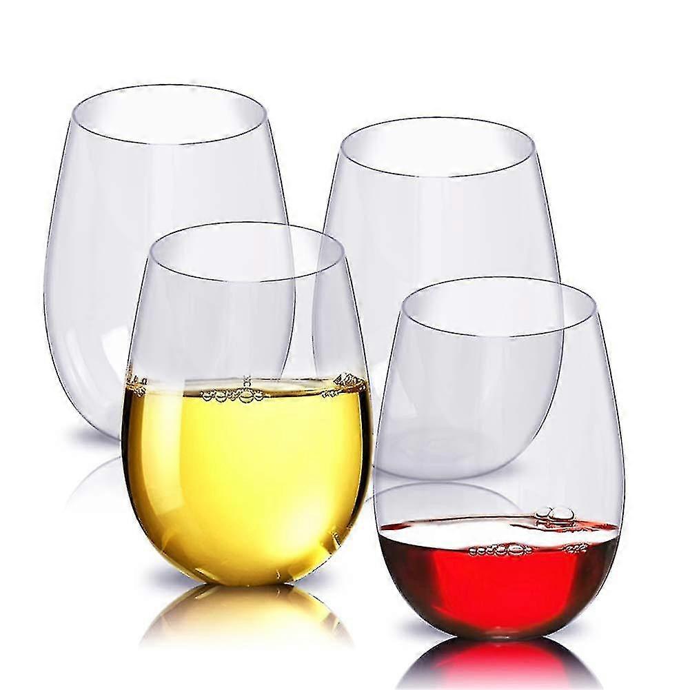 4 Pack Stemless Wine Glasses