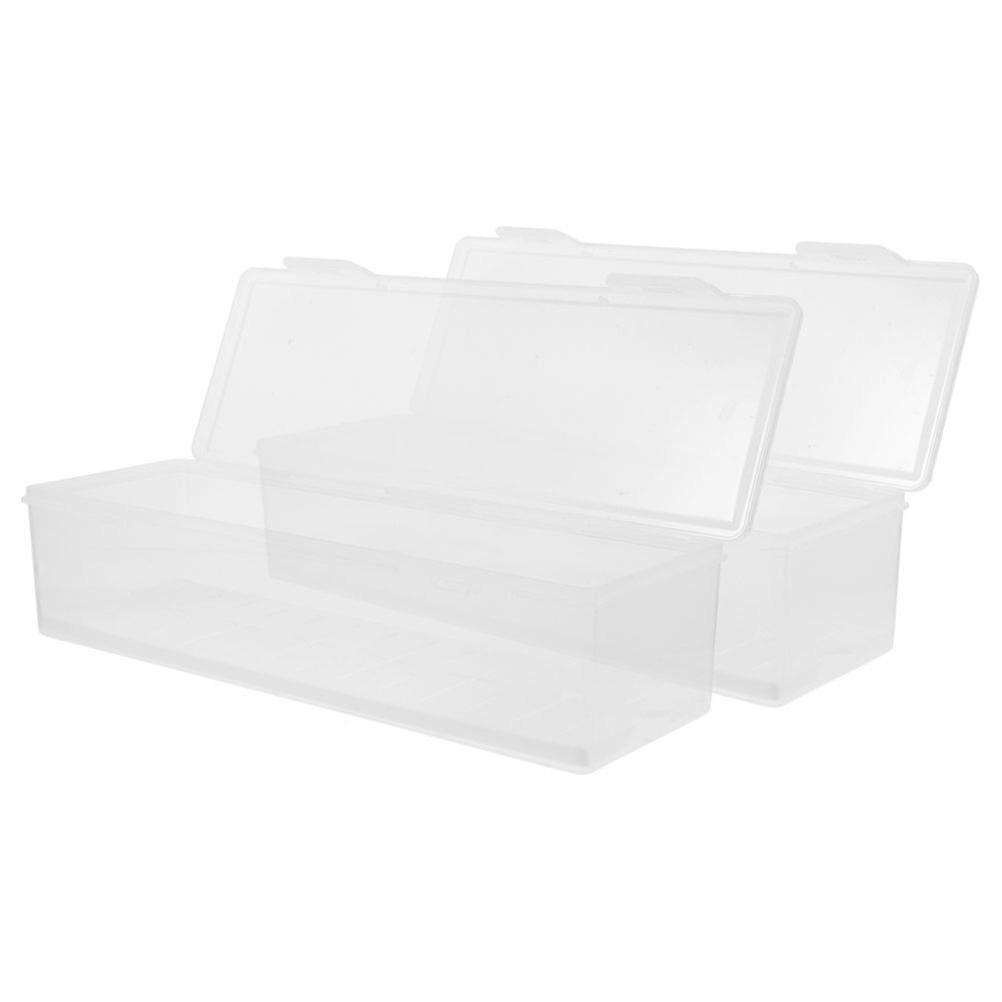 Plastic Bread Storage Box Fridge Container For Kitchen Organization Draining 2Pcs