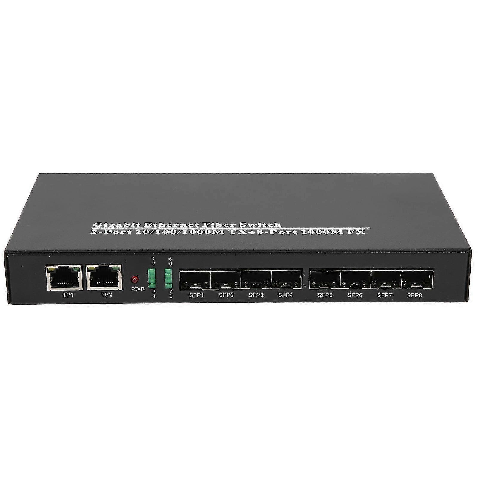 Gigabit Ethernet Fiber Switch 1.25G Transceiver DC 5V/3A 10/100/1000Mbps