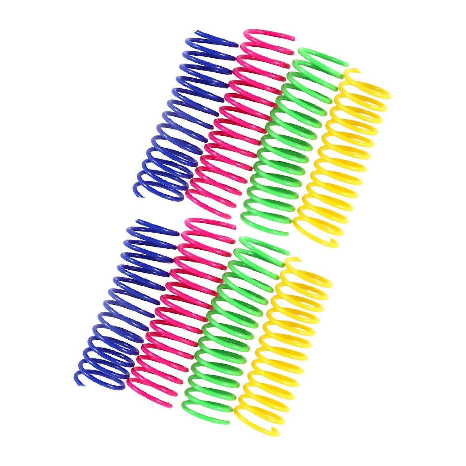 Pack Of 8 Cat Feather Toys For Domestic Cats, Spiral Toy With Clapping Feathers, Cat Toy Set, Interactive Cat Toy