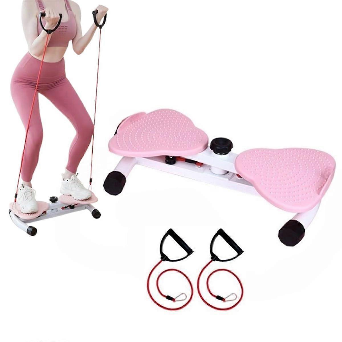 Twisting Waist Machine, Standing Core Ab Exercise Board, Waist Slimming Balance Rotating Disc with Loop Resistance Band