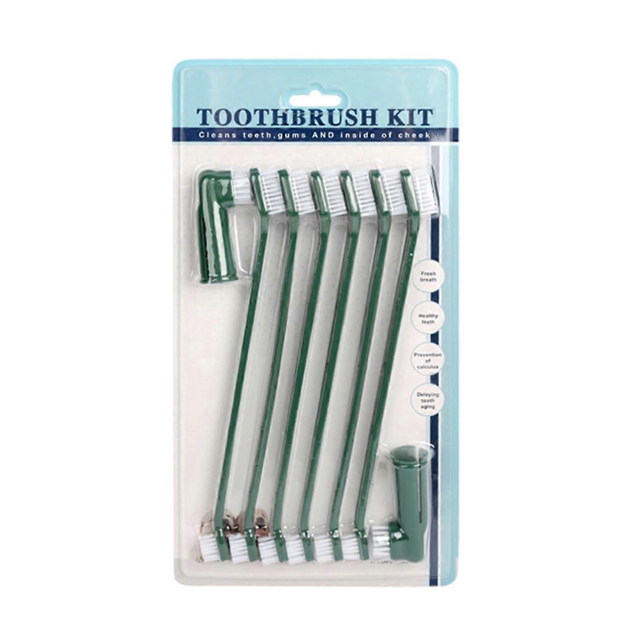 Efficient Dog Grooming Set Pet Toothbrush Set for Daily Fur Care and Hygiene, Soft Bristles, Easy Grip