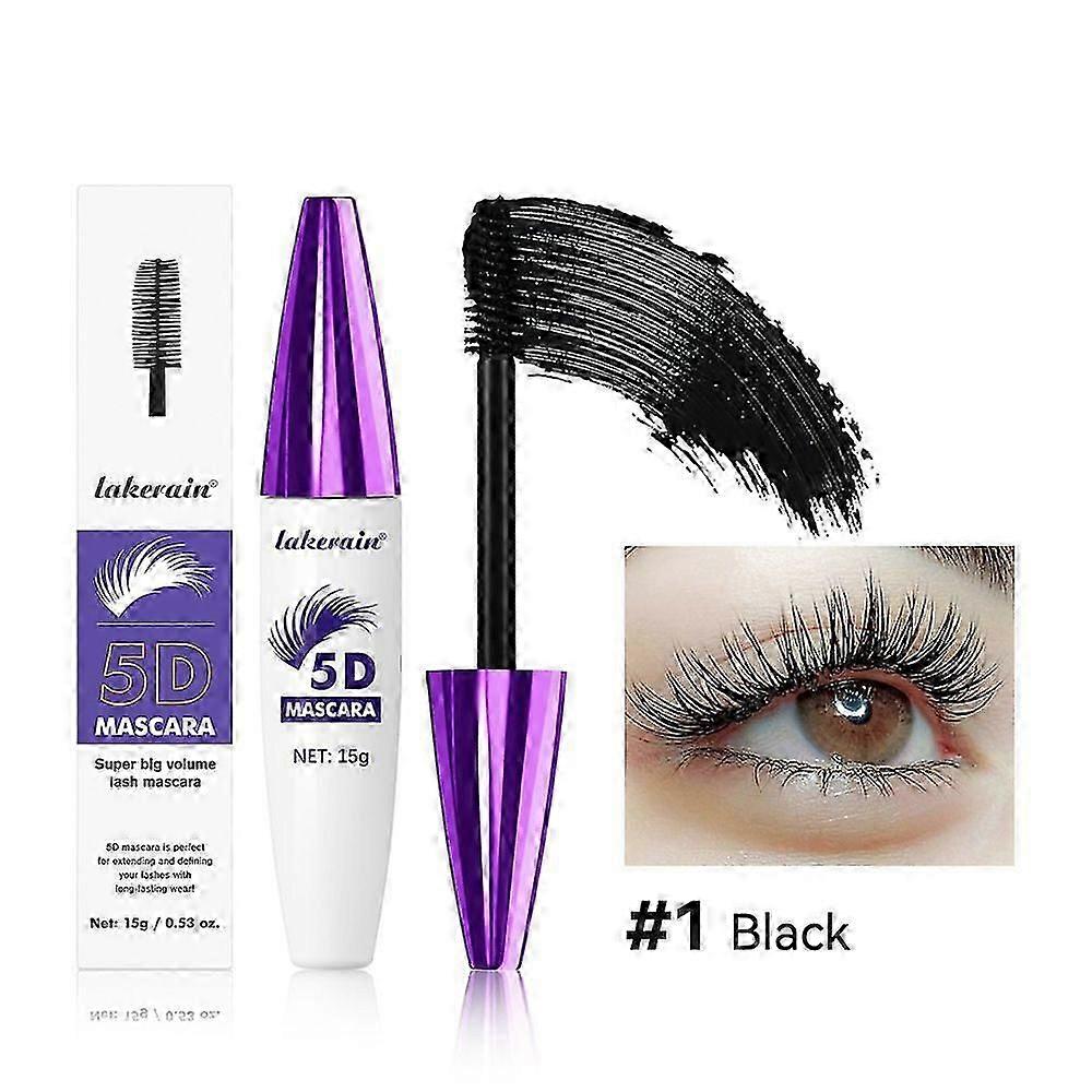 Volume Mascara, 5D Silk Fiber Eyelash Volume with Soft Brush, Lash Sensational Volumizing, Long-Lasting Waterproof No Smudge with False Lash Effect