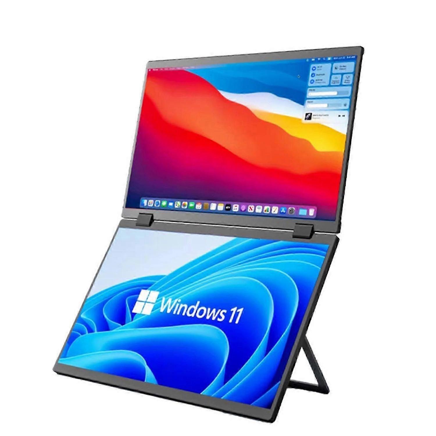 Monitor pieghevole a doppio schermo 15.6 "Estensore portatile per monitor portatile a doppio display