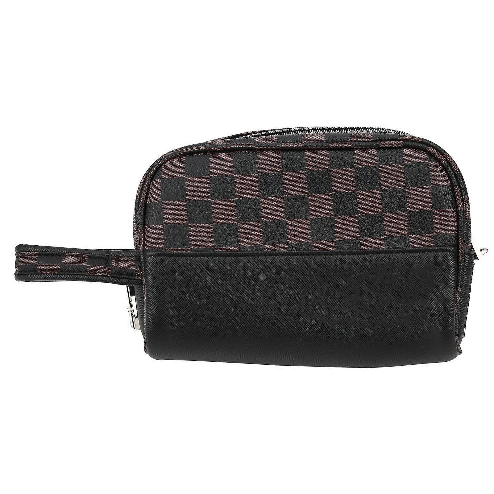 Handheld Bag Portable MultiFunctional Waterproof Bag Small Tool Organizer Case with Lock(Brown )