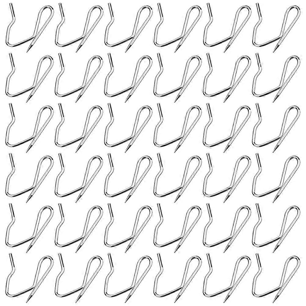 Rust-Proof Curtain Hooks Stainless Steel Pin-On Drapery Hooks For Bathroom 58Pcs