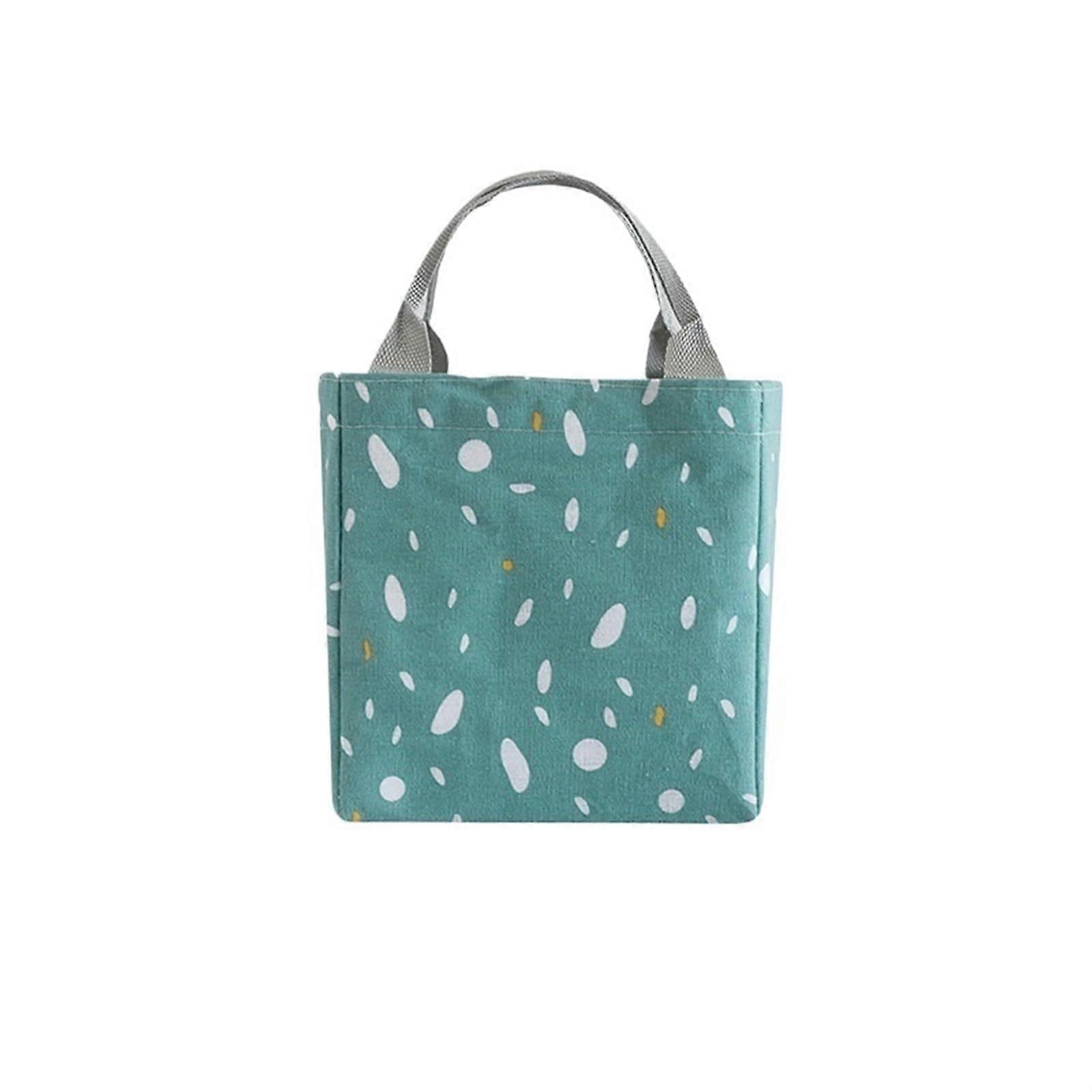 Insulated Lunch Bag with Drawstring, Large Capacity Bento Box for Adults, Green Portable Lunch Tote
