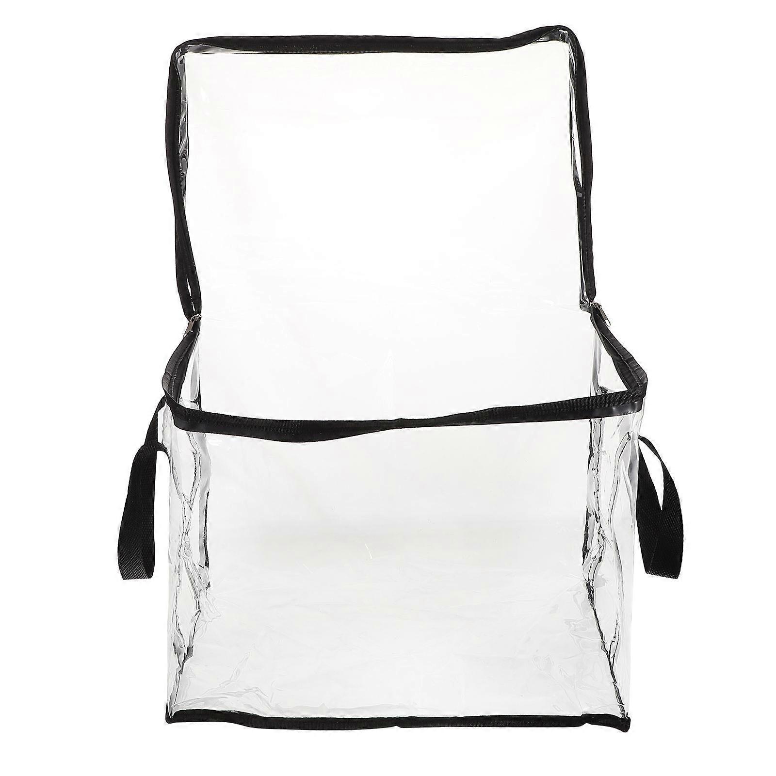 Clear Collapsible Storage Box for Storage Portable Transparent Book Organizer
