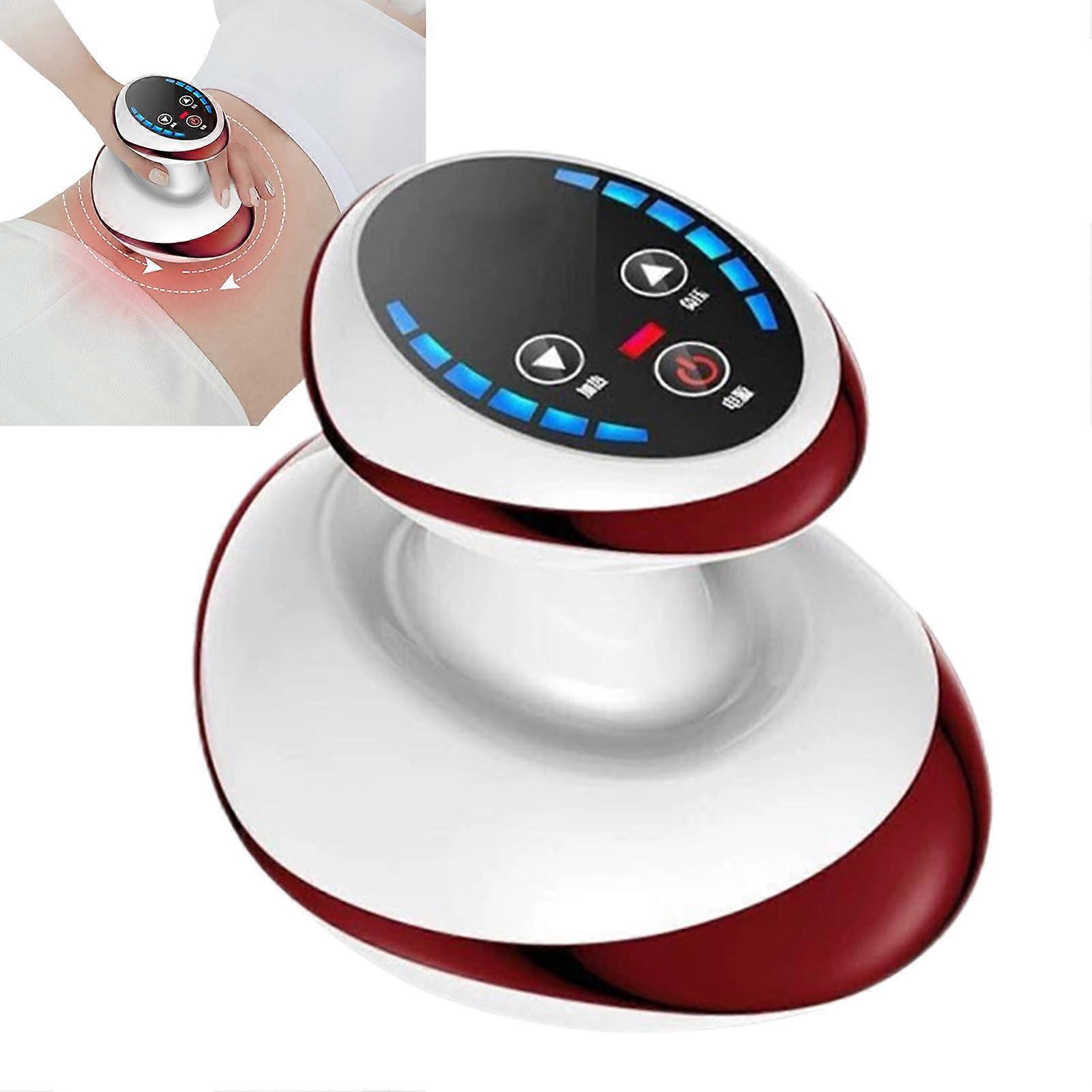Cupping Massager Electronic Handheld With Adjustable Intensity For Thigh Abdomen Shoulder Hand Face Red For Athletes