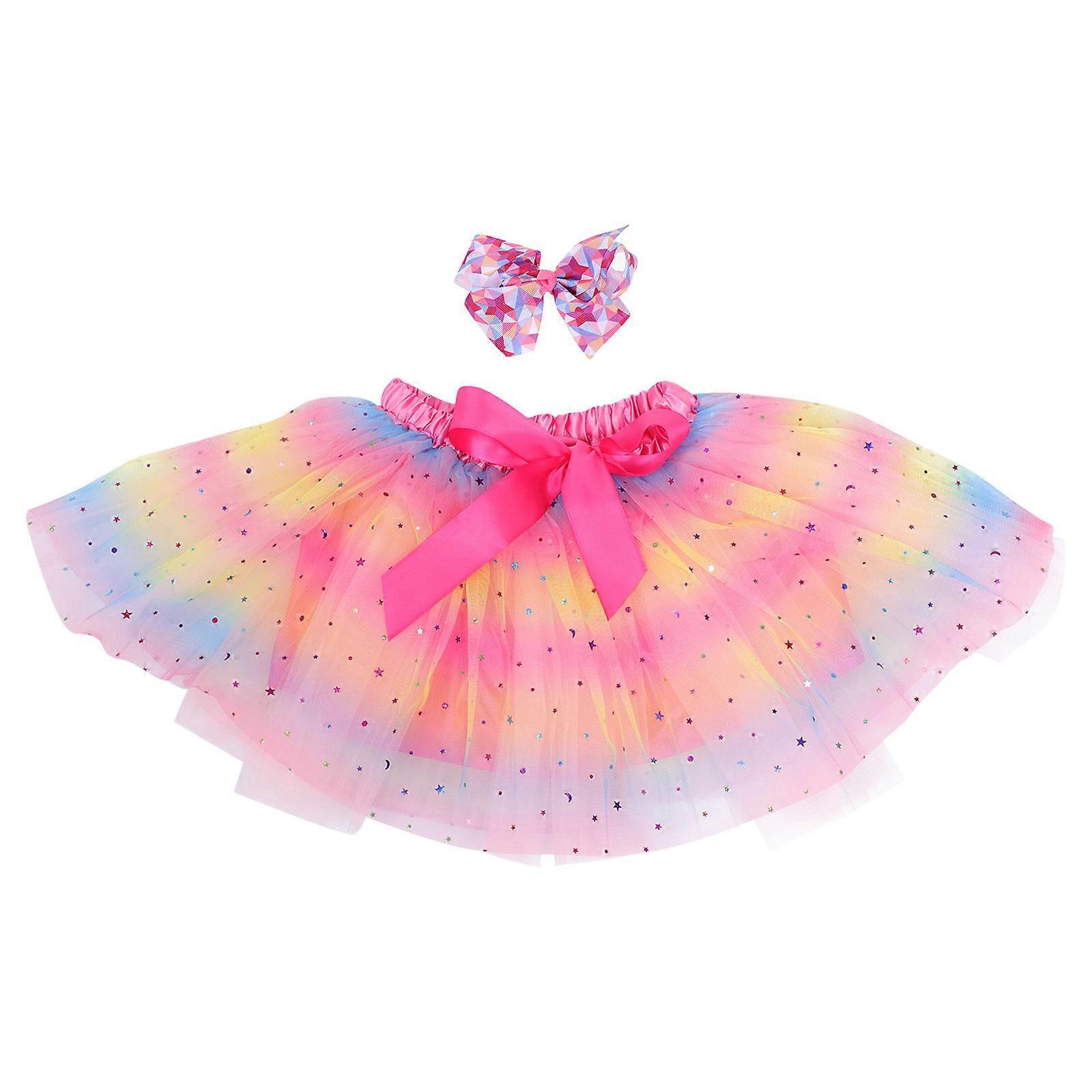 Girls Ballet Tutu Skirt Party Scene Performance Multi-Layered Polyester 1Set
