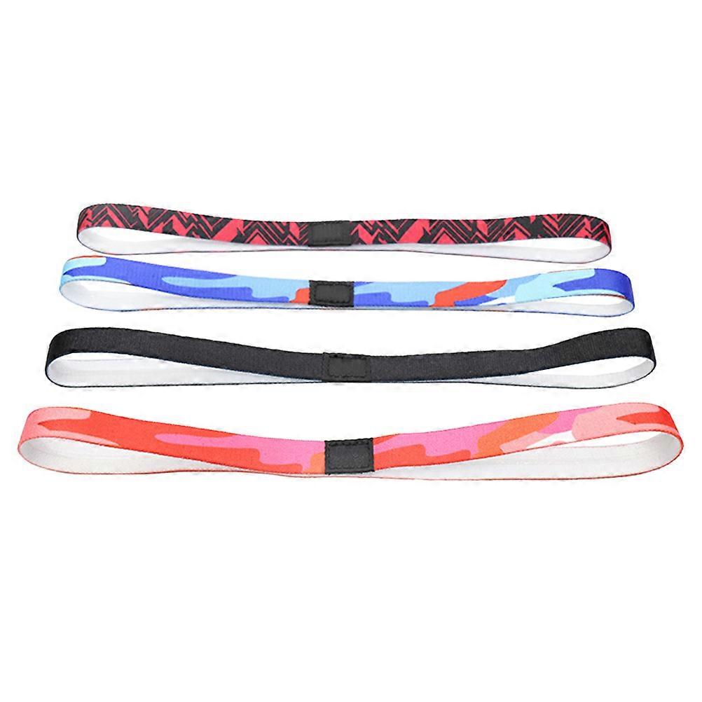 4pcs Slim Sports Hairbands for Yoga with Anti skid and Sweat Absorbent Features