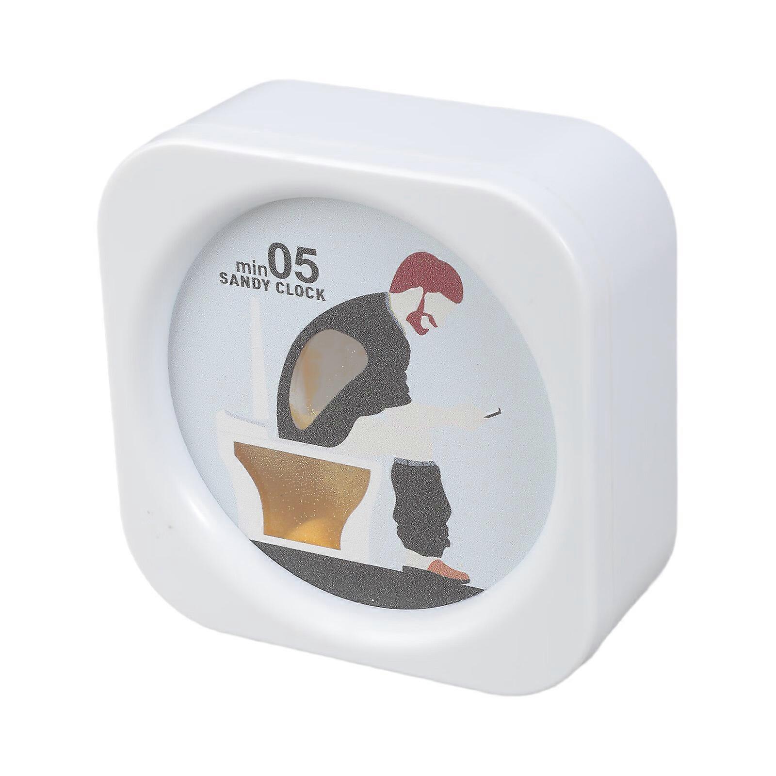 Unique Toilet Themed Sand Timer 5 Minutes Visual Countdown Tool Bathroom Decorative Item For Home Restroom Organization White