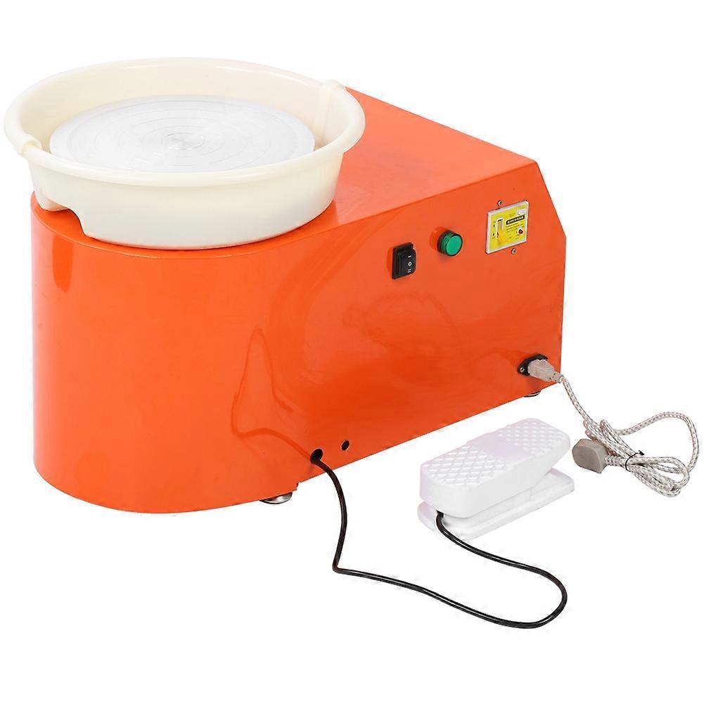 Household Ceramic Machine Electric Pottery Forming Detachable DIY Clay Tool with Foot Control 350WOrange US Plug 110V