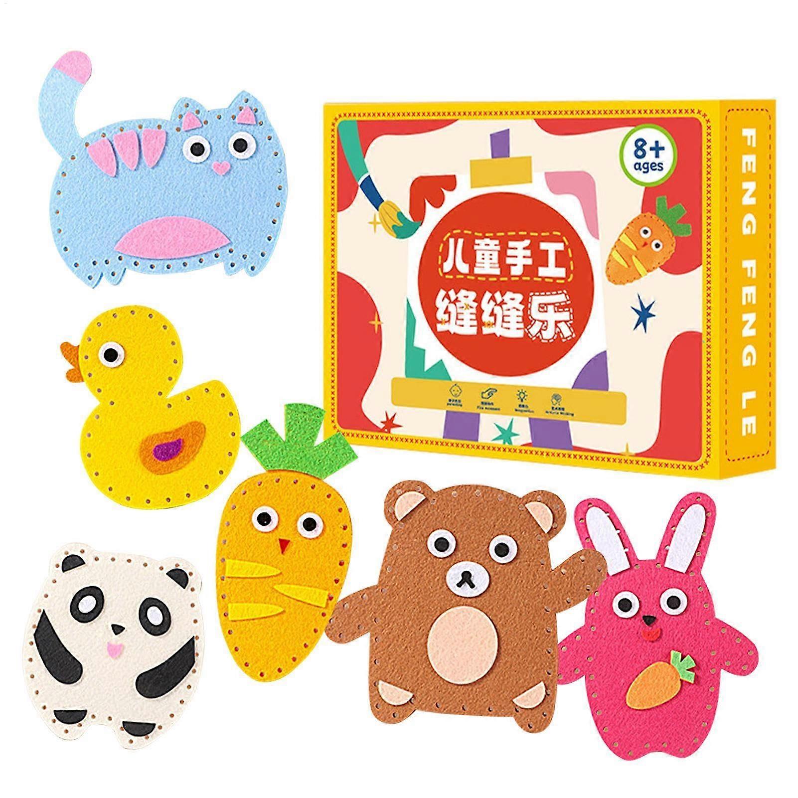 Doll Sewing Kit for Plush Dolls - 6 Easy Projects, Educational, Fun, Beginner Arts and Crafts for Ages 8+