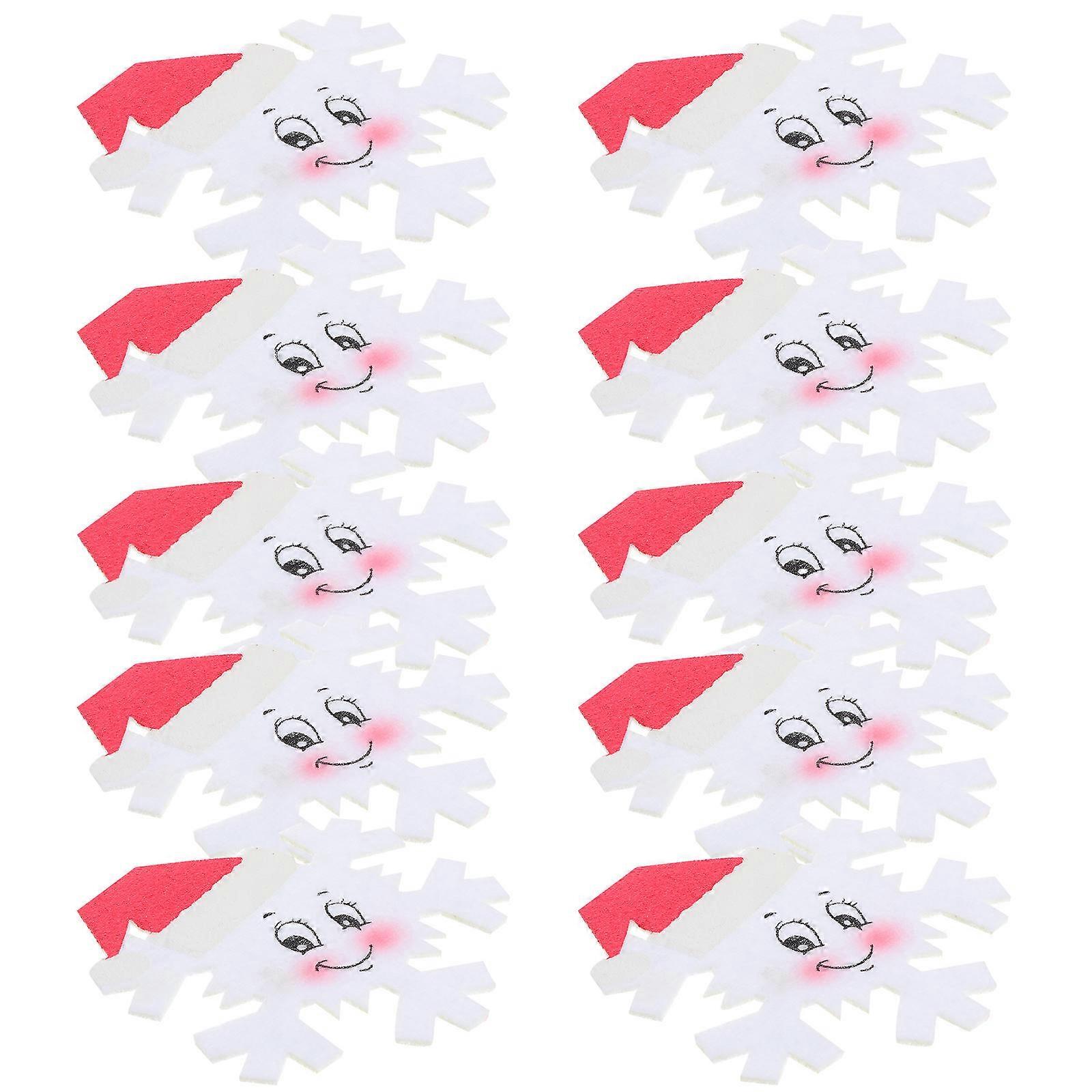 Christmas Coasters Snowflake Shape Coaster for Placing Cup 10Pcs Set