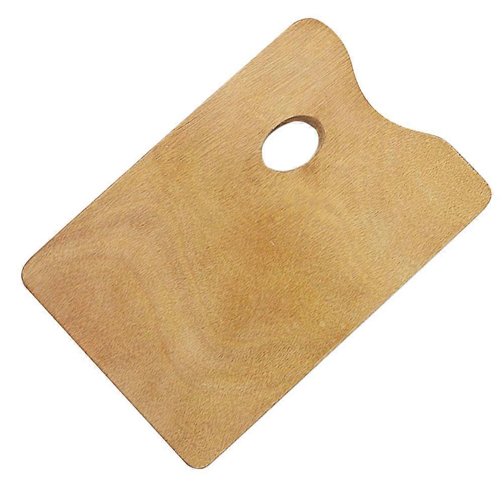 Wooden Painting Palette with Thumb-Hole and Smooth Oil-Coated Surface for Art Supplies 25x30cm
