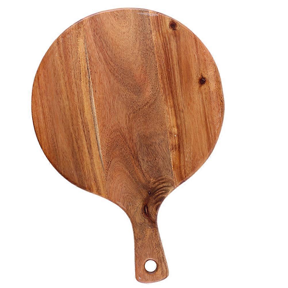 Wooden Pizza Board for Holding Pizza 1Pcs Round Bamboo Tray Coffee