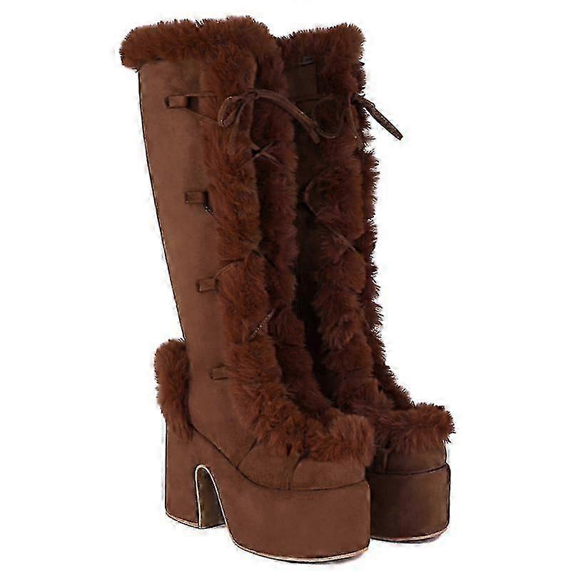 Botas de Neve de Inverno Botas Femininas Over-the-knee Plus Size 40-46
