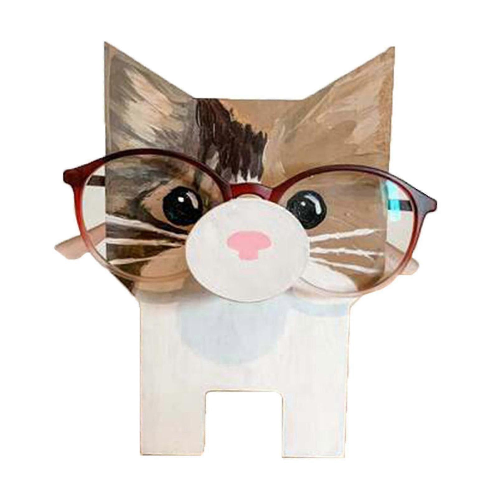 Glasögonhållare Djurglasögon Ram Hund Trä Glasögonhållare Display Stand