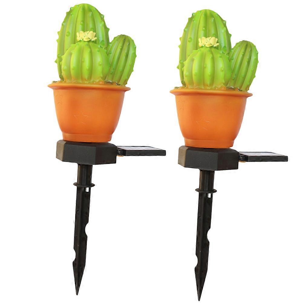 Here's a well structured product description for your **2pcs Solar Cactus Ground Insert Lights LED Lawn Lamps**:
### π΅ **2pcs Solar Cactus