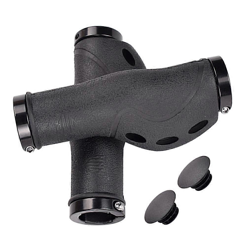 Bike Handlebar Grips Ergonomic Design Rubber Cover Anti Slip for Wheelchair Scooter 1 Pair