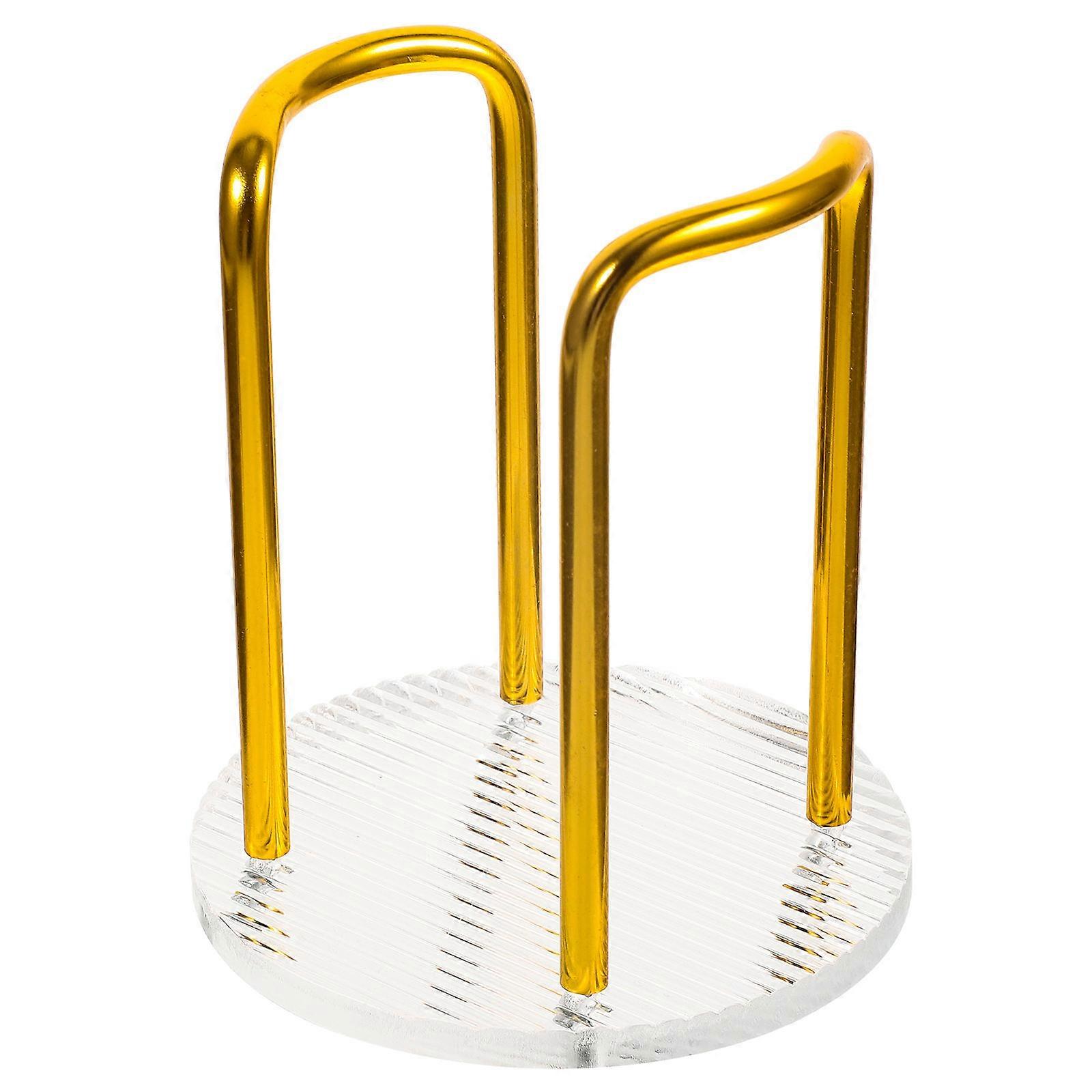 Golden Acrylic Paper Cup Holder for Home Use with Wide Application and Stylish Design 5.9 Inches