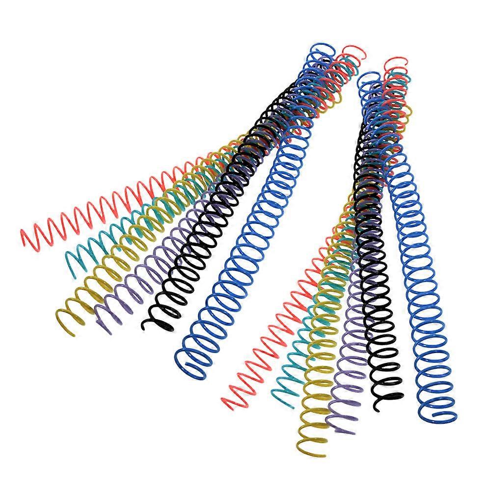 12Pcs Notebook Spiral Binding Coils Colored Binder Rings Loose Leaf Circles Plastic Coils