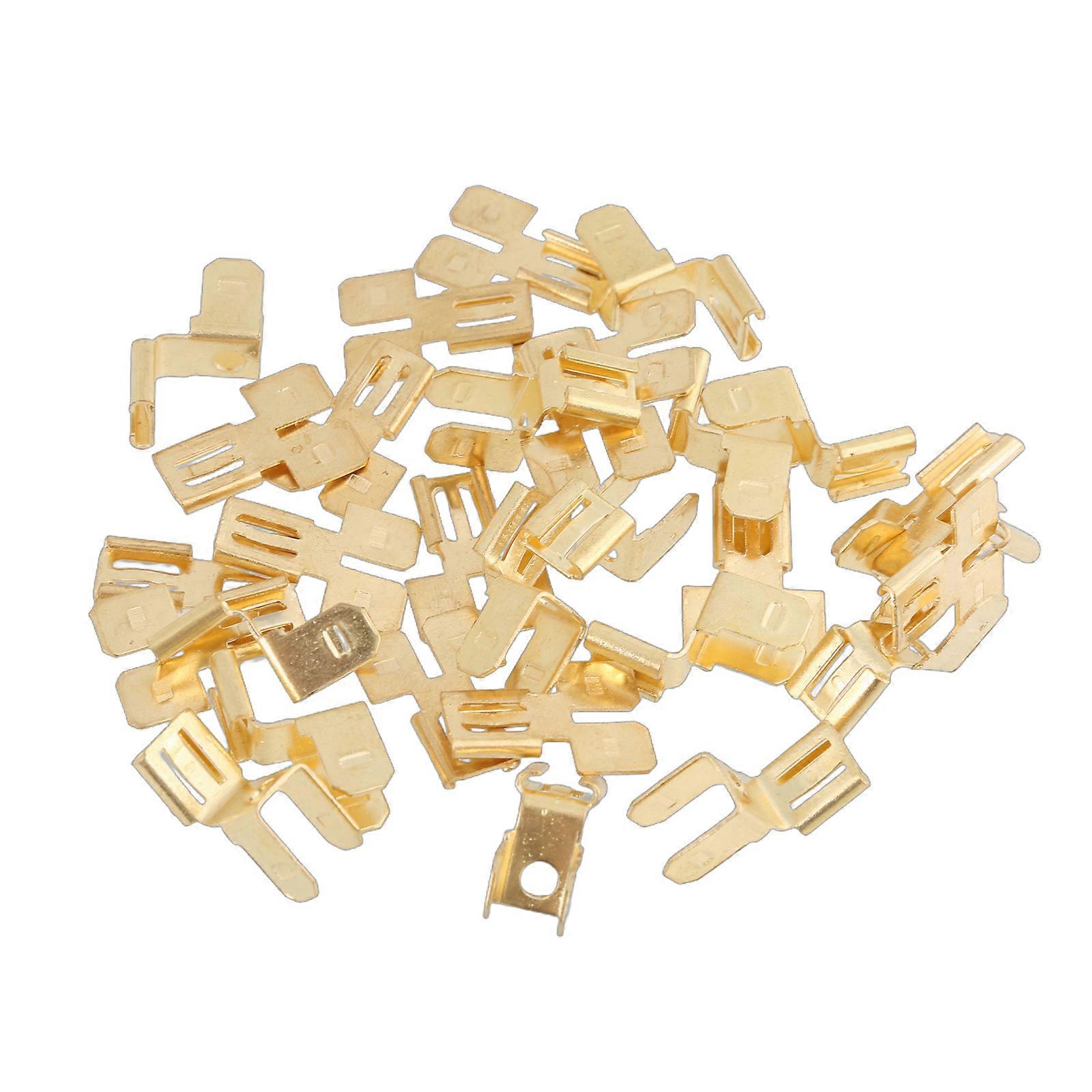 30Pcs Double Piggybacks Spades Connectors 2 Way Wire Terminals Adapter NonInsulated Brass Spades Connectors Easy to Use Multicolor