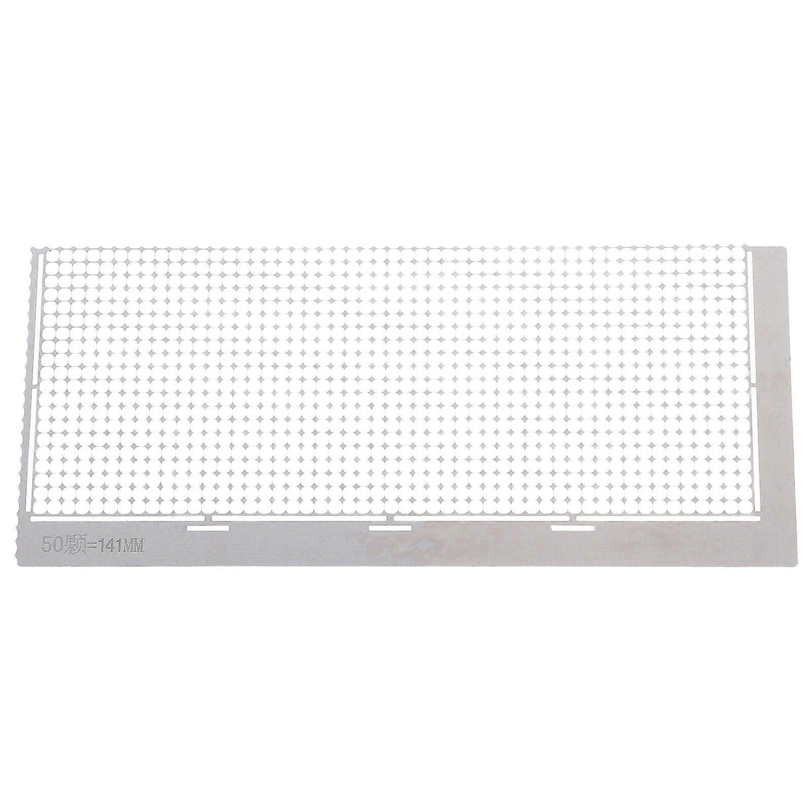 Stainless Steel Diamond Paint Ruler with Precise Rhinestone Alignment Tool for DIY Art Projects – Mesh Ruler for Accurate Diamond Picture Crafting