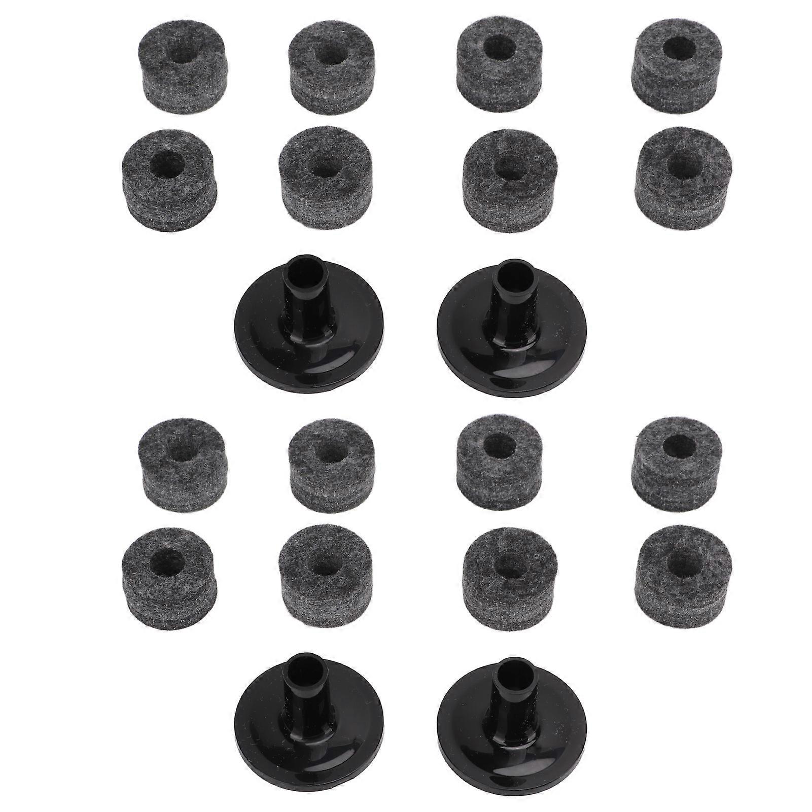 2Set Cymbal Felt Sleeve Plastic Cymbals Replacement Accessories for Drum Kits Percussion InstrumentGrey
