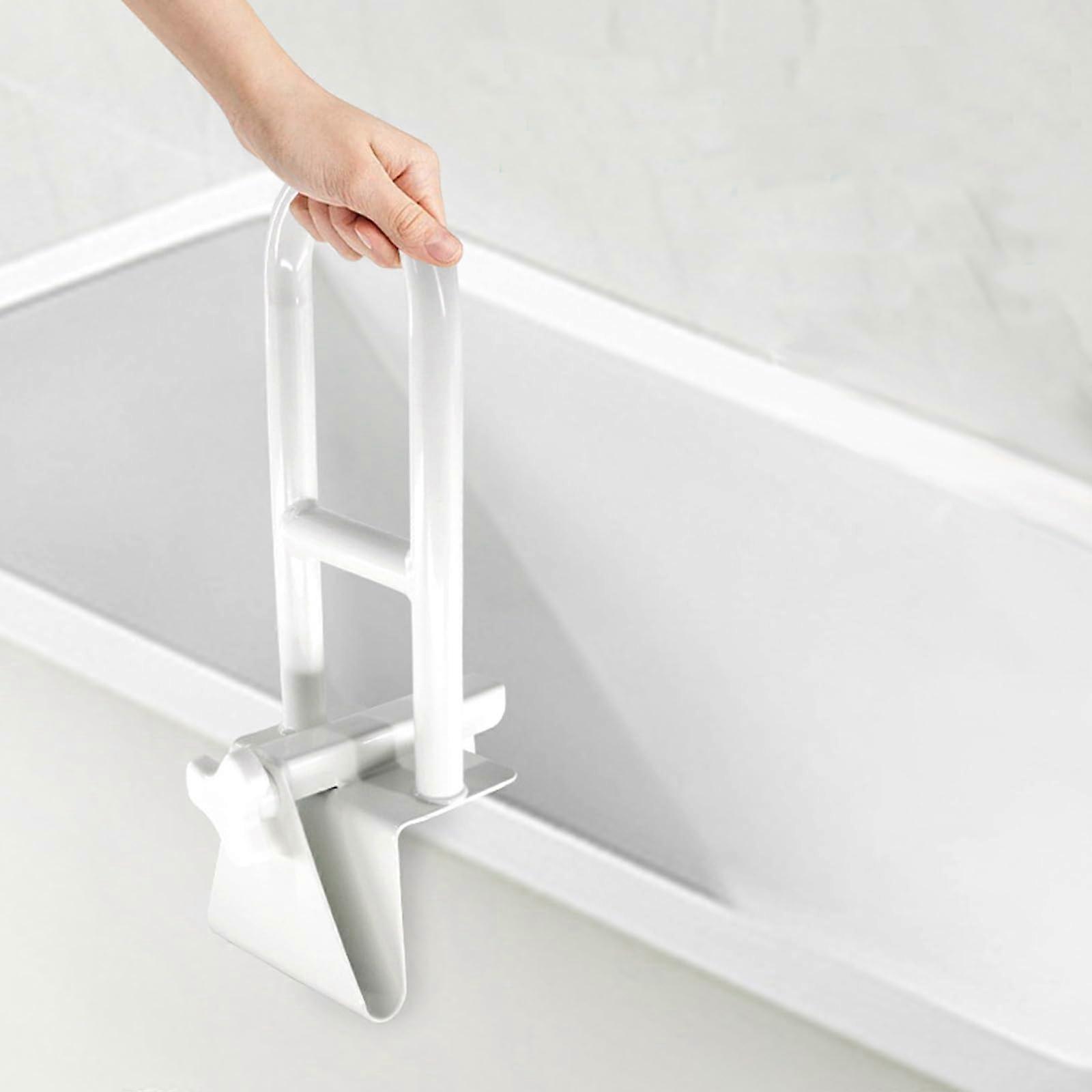 Bathtub Entry Aid For Seniors Adjustable Edge Bath Grab Handles No-Drill Attachment Up To 136 Kg Load Capacity