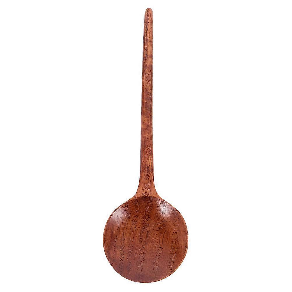 Minimalist Design Wooden Spaghetti Scoop For Banquets Large Brown Wonton Soup Spoons 1Set