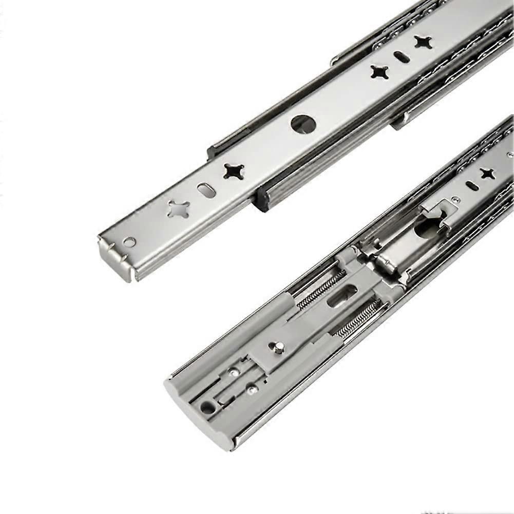 Ball bearing drawer slides, 300mm, softclose, side removable, 80kg, 2pcs (Silver)