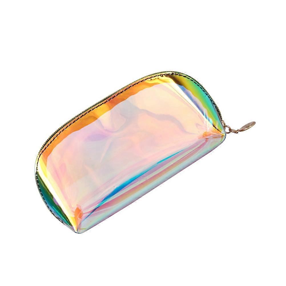 Transparent Women Cosmetic Bag in PVC Material with Elegant Design for Daily Use and Parties Multi Color 6"x4"x2"