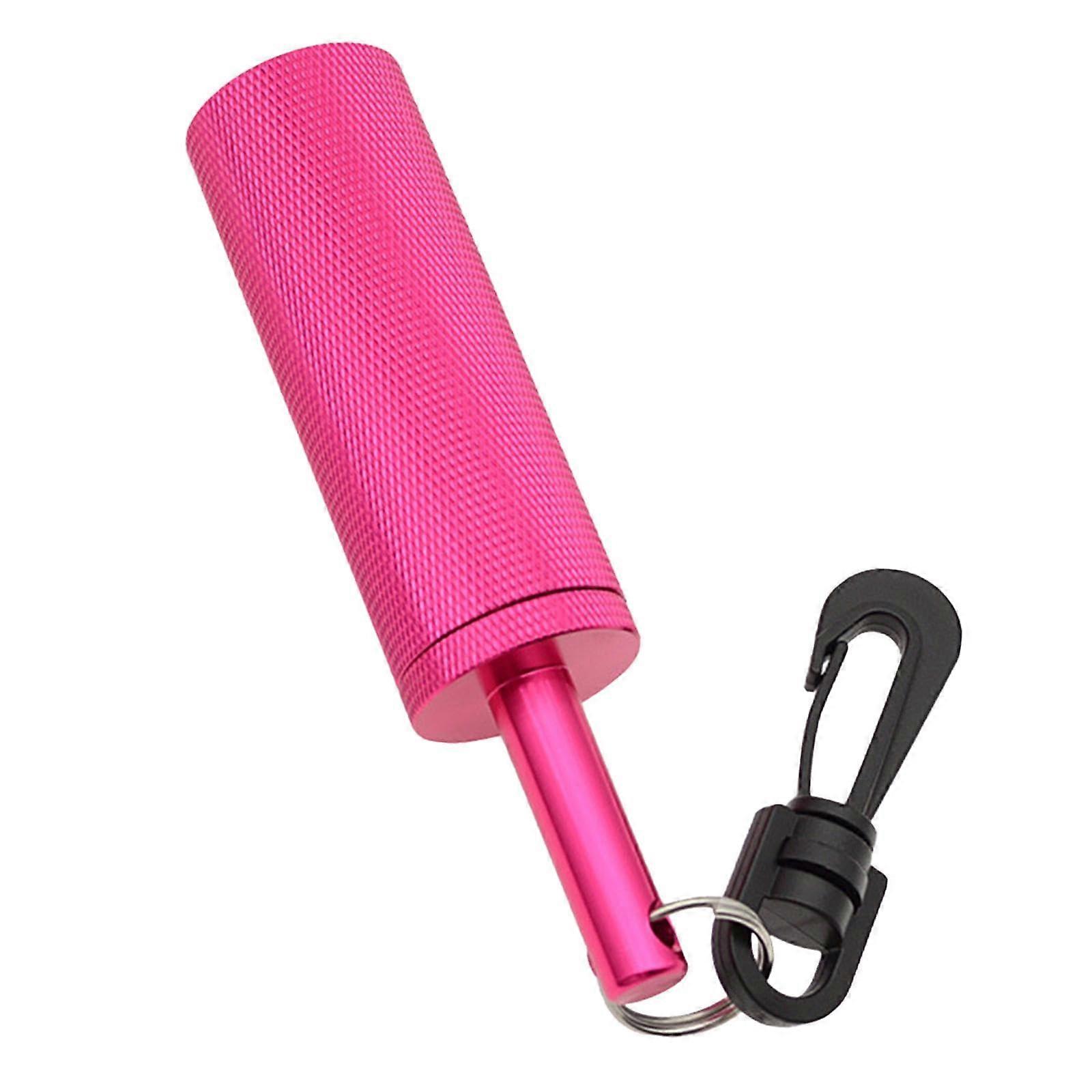 Scuba Rattle Stick with Clip, Aluminum Alloy, Handheld with Hook, Pointer Rod, Point Pole, NonSlip Underwater Tool Ring Bell Rose Red