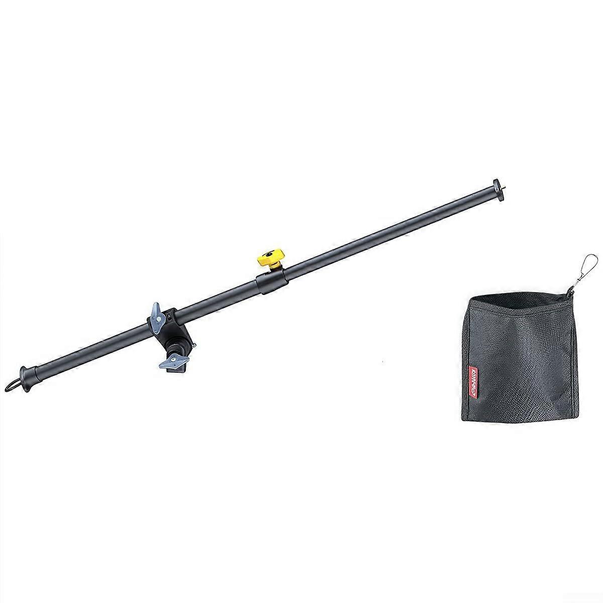 For photography, a gallows pole with a secure sandbag support for adjustable equipment positioning.