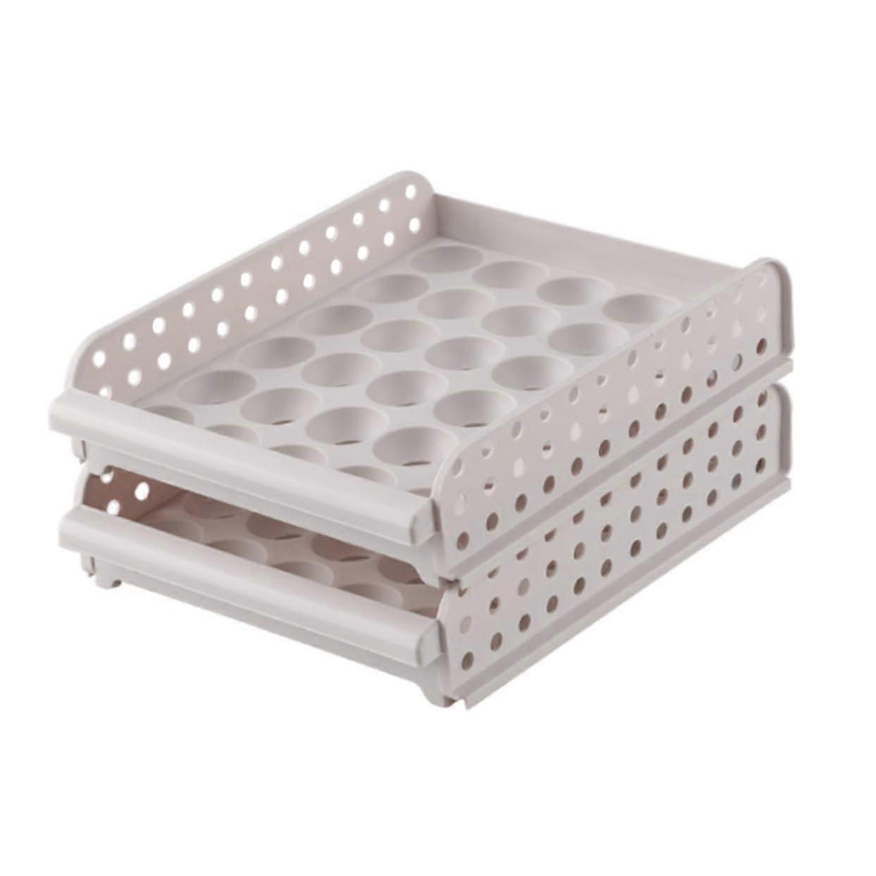 Egg storage box for refrigerator Stackable egg container with eggs capacity Sturdy and durable egg organizer for kitchen and restaurant