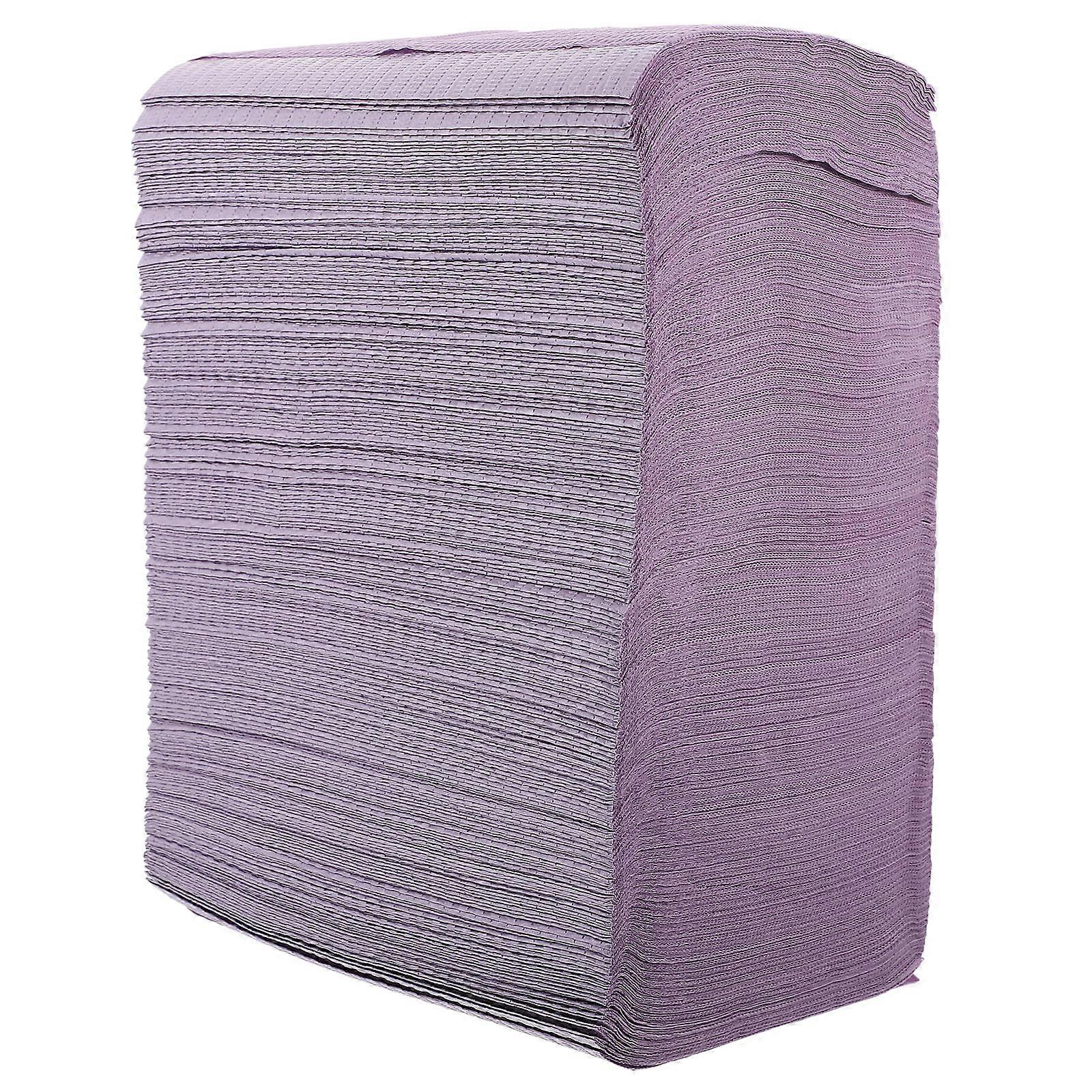 Waterproof Disposable Paper Towels 125 Sheets Manicure Practice Nail .5x12cm Purple Absorbent Towel