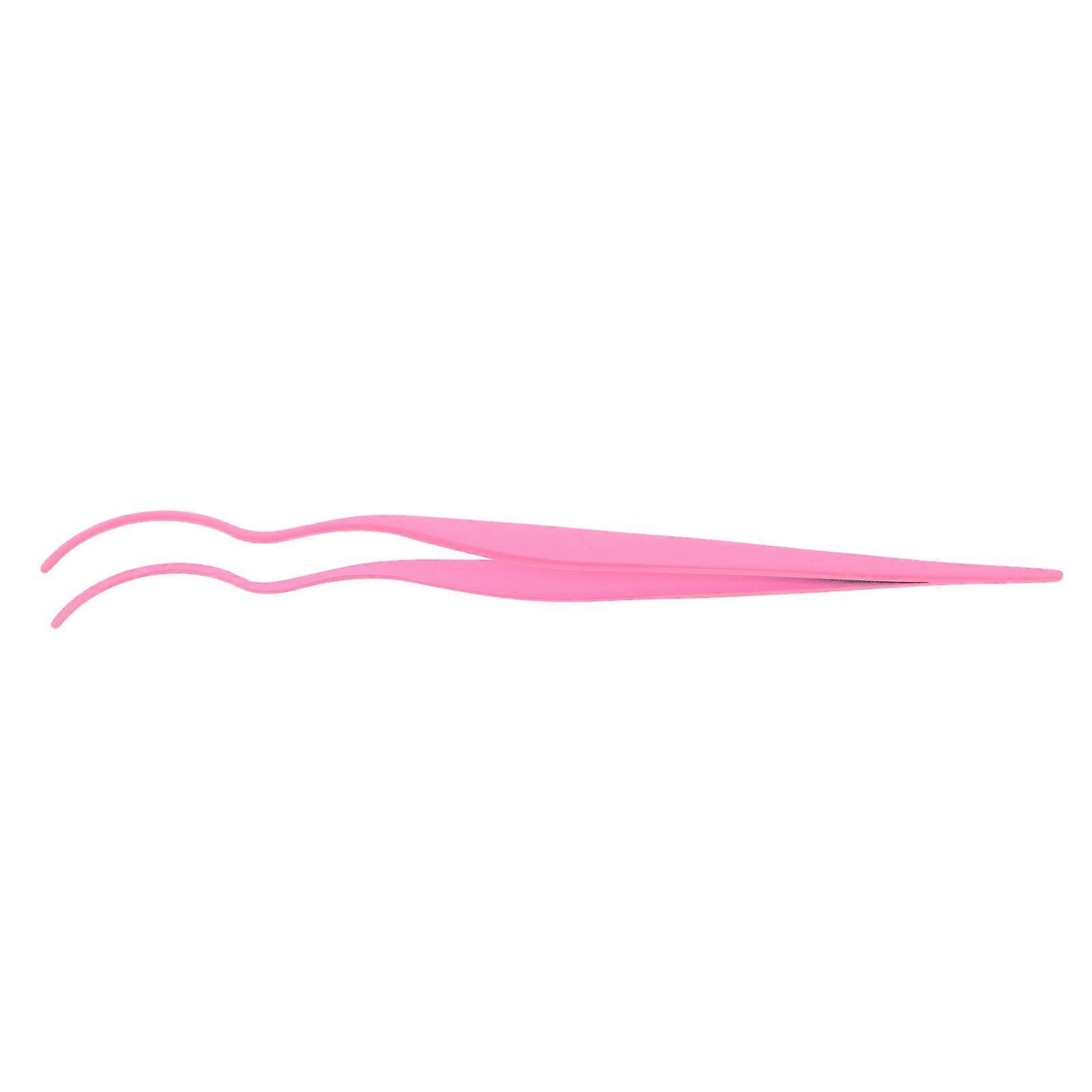 Lash Tweezers Eyelash Tool Girls 15.50X0.80X0.60CM Portable Rosy Metal Eyelash Clip For Makeup 1 Piece