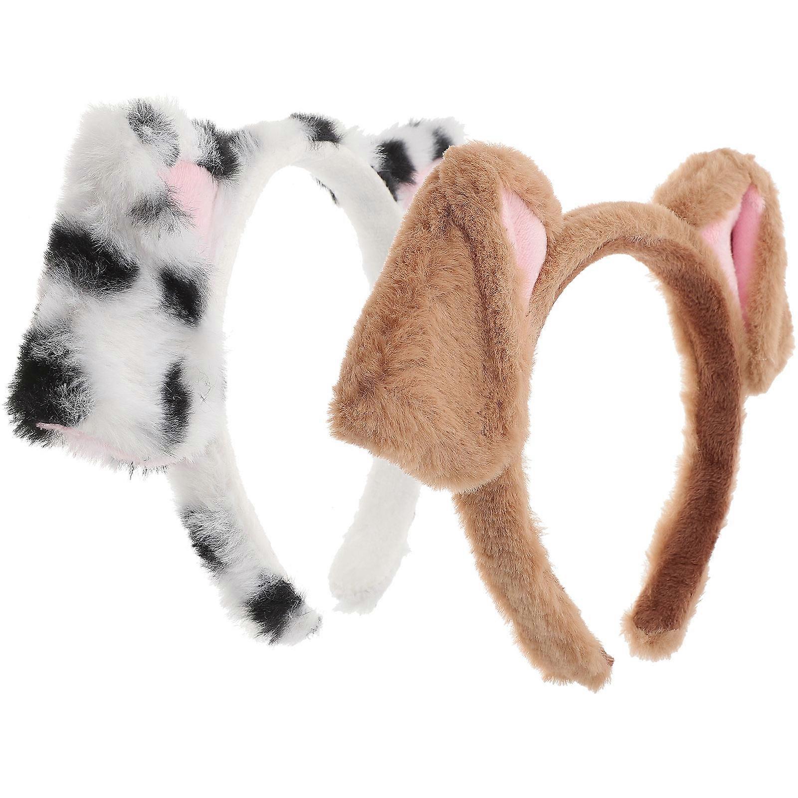 Adorable Cartoon Design Headband For Kids Cosplay Events Assorted Color 2Pcs